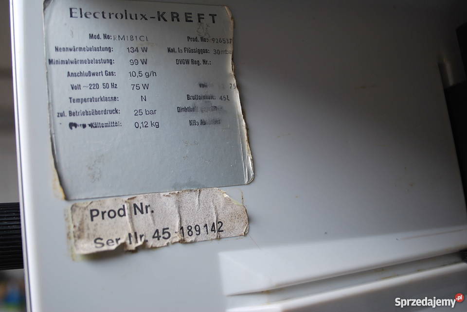 MAŁA LODÓWKA ELECTROLUX 12V 220V GAS DO KAMPERA Grzebowilk