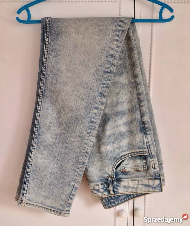 Nowe spodnie jeansy dżinsy HM 33 42 XL acid wash Szczecin