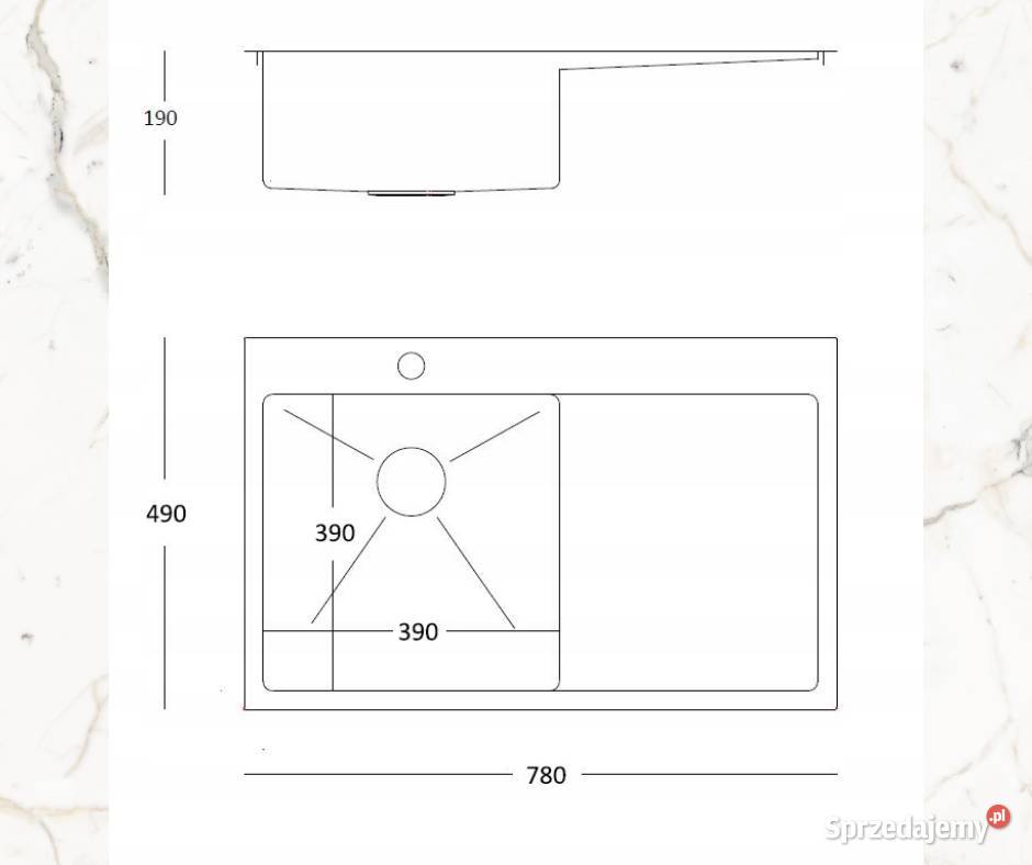Zlewozmywak jednokomorowy Quadron Russel stal Bydgoszcz