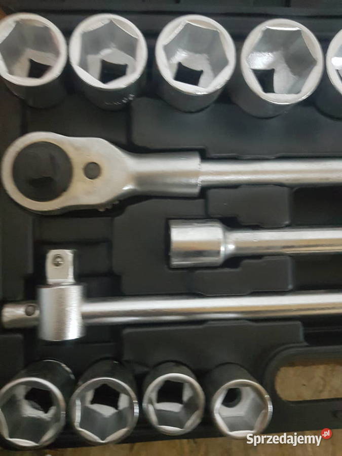 Klucze nasadowe zestaw 21EL 34 nasadki 6kątne wielkopolskie Głogowa