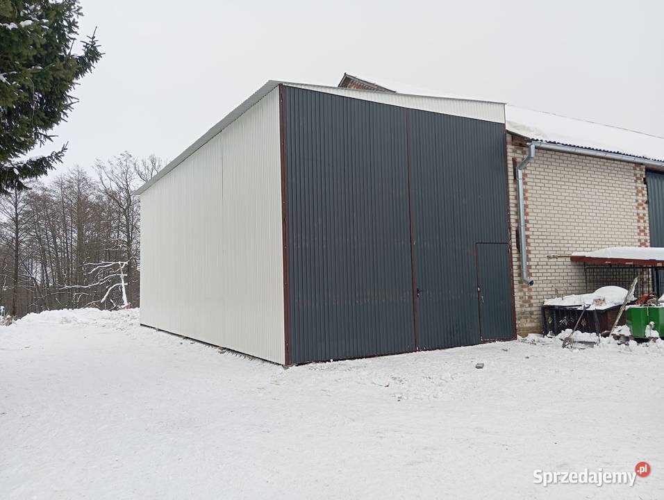 Garaż Blaszany Wiata o wymiarach 16x8m otwarta Wałcz