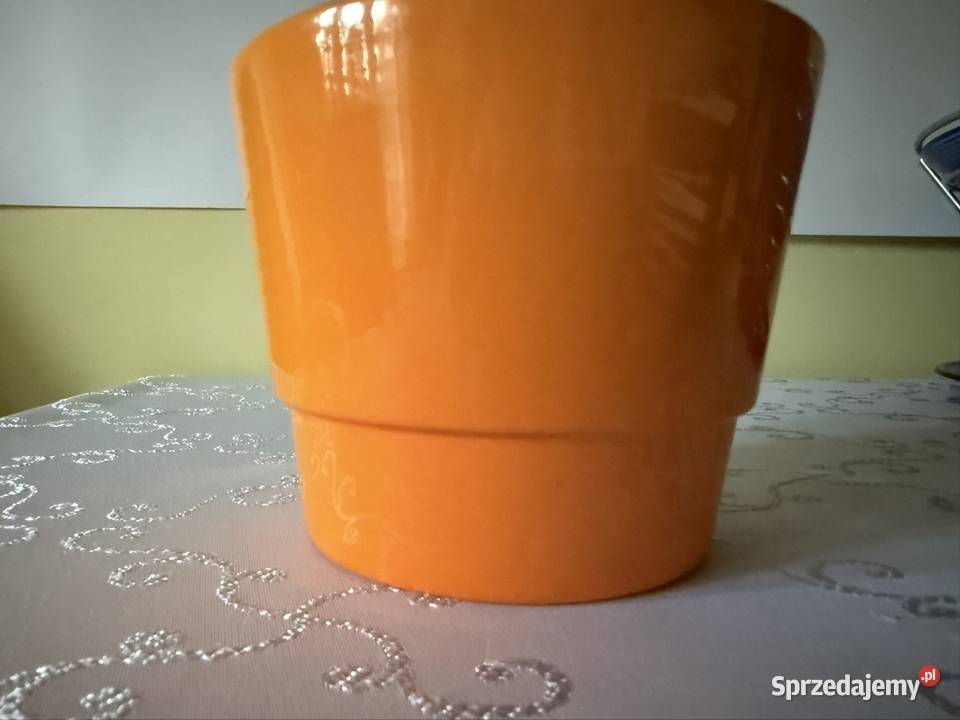Donica Pomarańczowa Ceramiczna Dekoracyjna i Czerwionka-Leszczyny