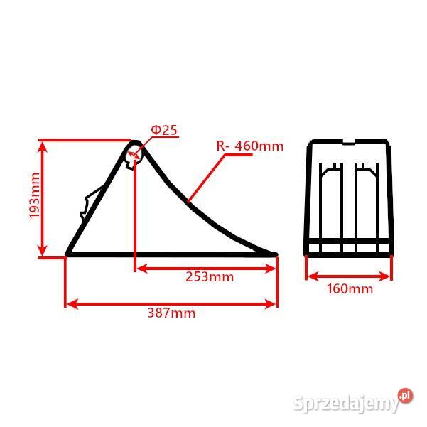Klin kliny pod koła 160 mm ADR blokada żółty BUS Solec Kujawski