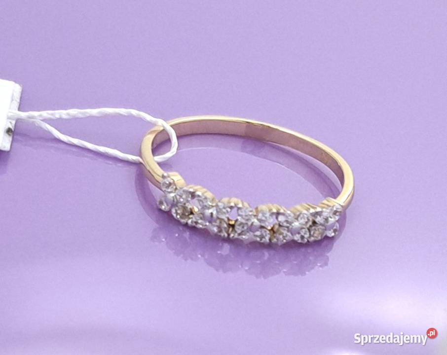 Pierścionek r17 Złoty pr585 Obrączkowy korona z sprzedam