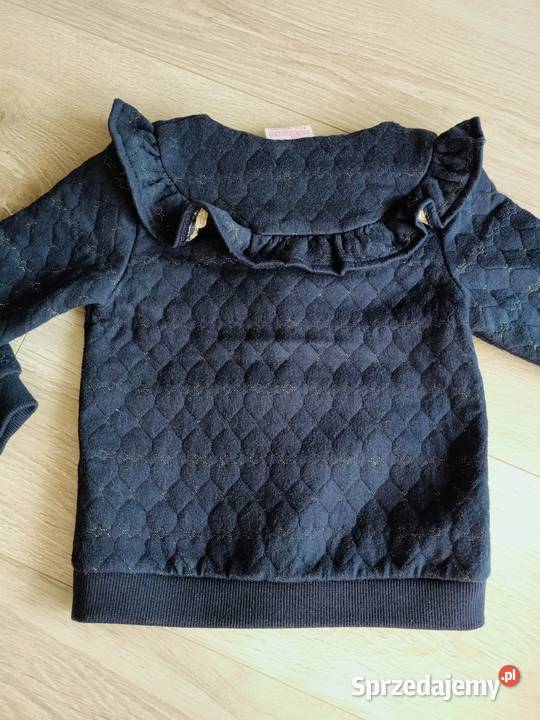 Bluza dziewczęca rozpinana granatowa ze złotą Płock