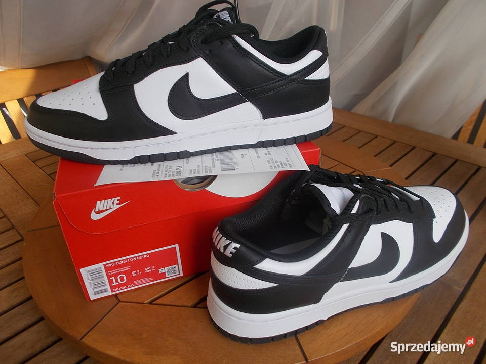 r Eur 44 i 445 Nike Dunk Low White Black