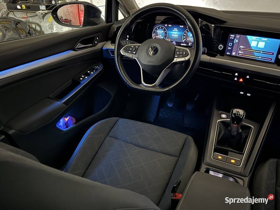VW Golf 8 2021r 15 TSi 130 Salon Led Ambient Poddębice