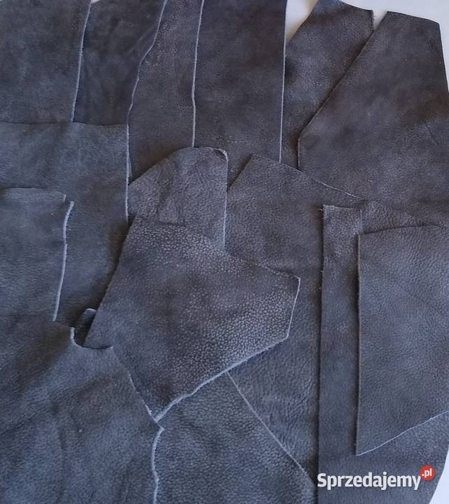 Skóra 438 g Naturalna Włoska Szary Postarzana Gdańsk