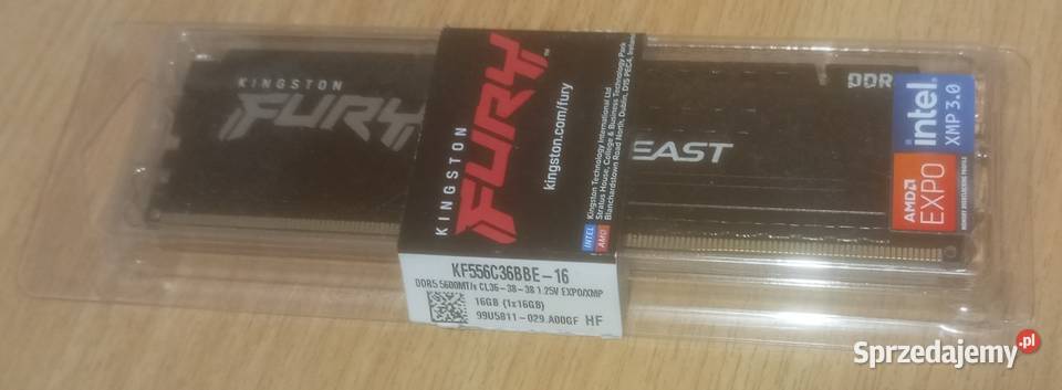Kingstone Pamięć RAM DDR5 16Gb RAM Fury Beast