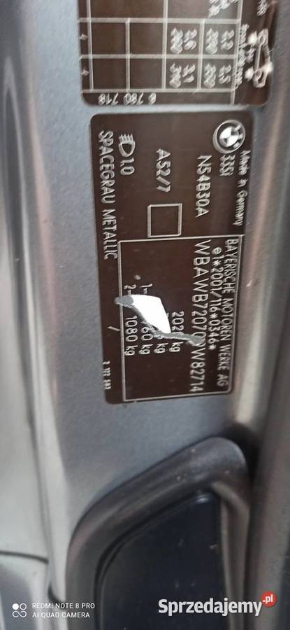 bmw e92 335i na czesci Seria 3 Imielin