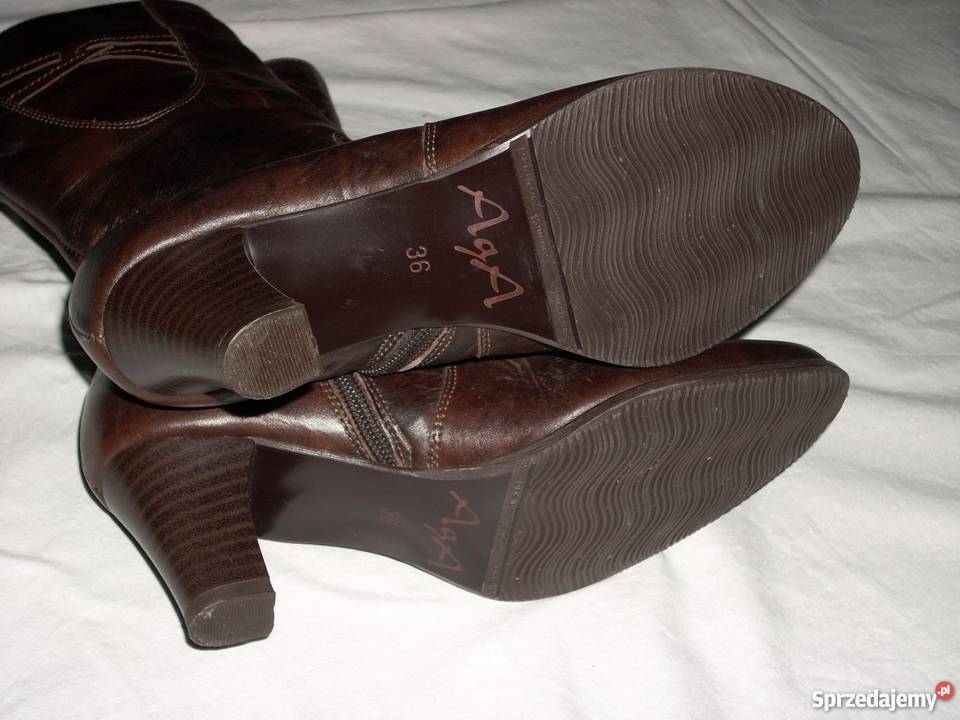NOWE skórzane kozaki 35 36 wygodne skóra nat Nowy Sącz