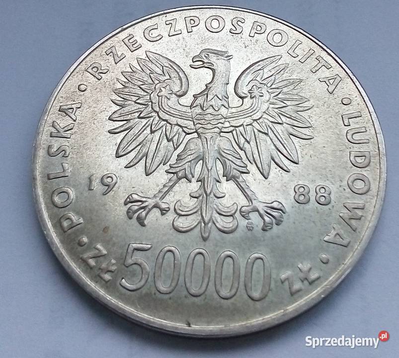 POLSKA50000 ZL1988 rSREBRO 750JÓZEF PIŁSUDSKI mazowieckie Legionowo