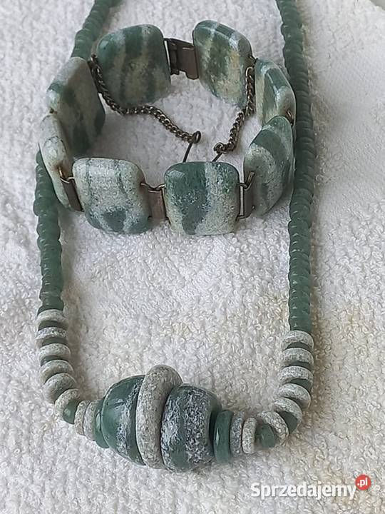 Komplet naszyjnik bransoletka i klipsy Warszawa