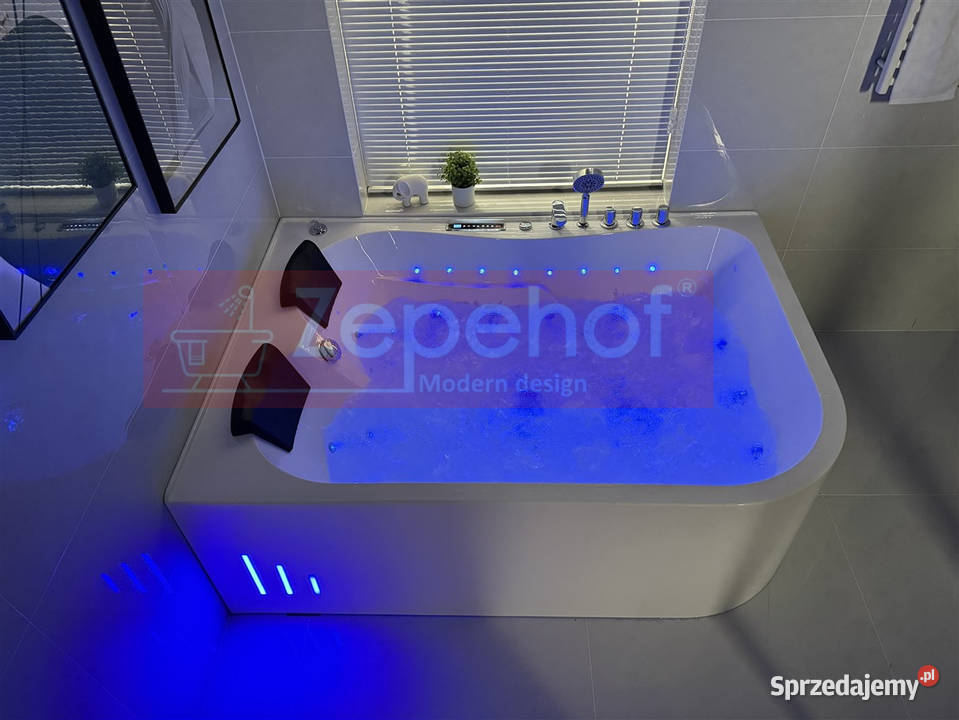 Wanna z hydromasażem LS7001 PRAWA prostokątna Grabówka