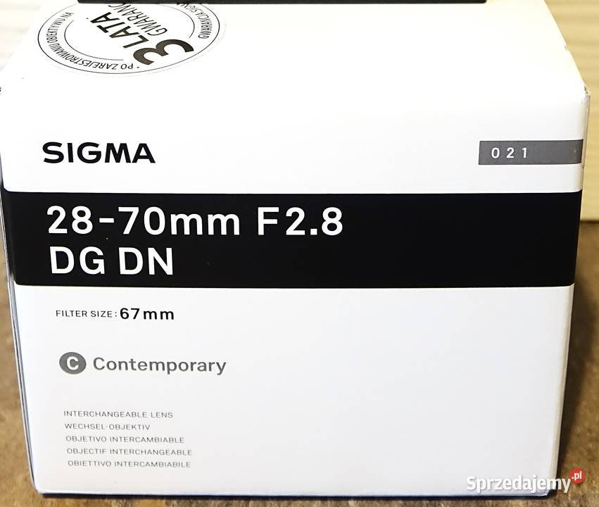 Obiektyw Sigma 2870 L mount Nowy plus Filtr Przysucha