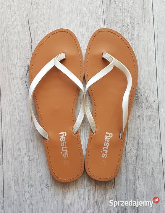 Damskie japonki brązowo biały Sinsay 40 Chrzanów