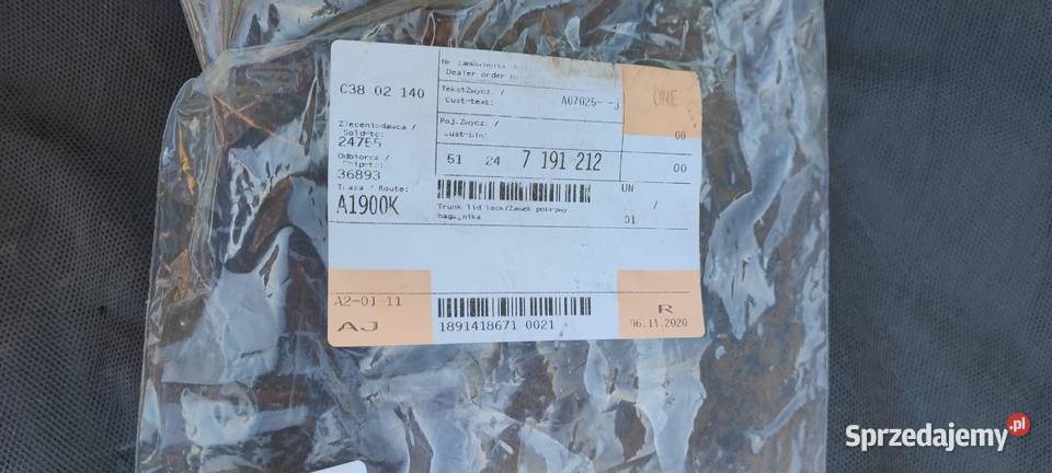 BMW 5 F10 Zamek klapy tylnej pokrywy bagażnika Jaworzno