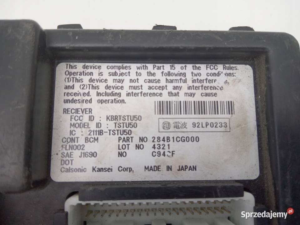 MODUŁ KOMFORTU BCM INFINITI FX35 FX45 20032005 wyposażenie elektryczne Nowy Tomyśl sprzedam