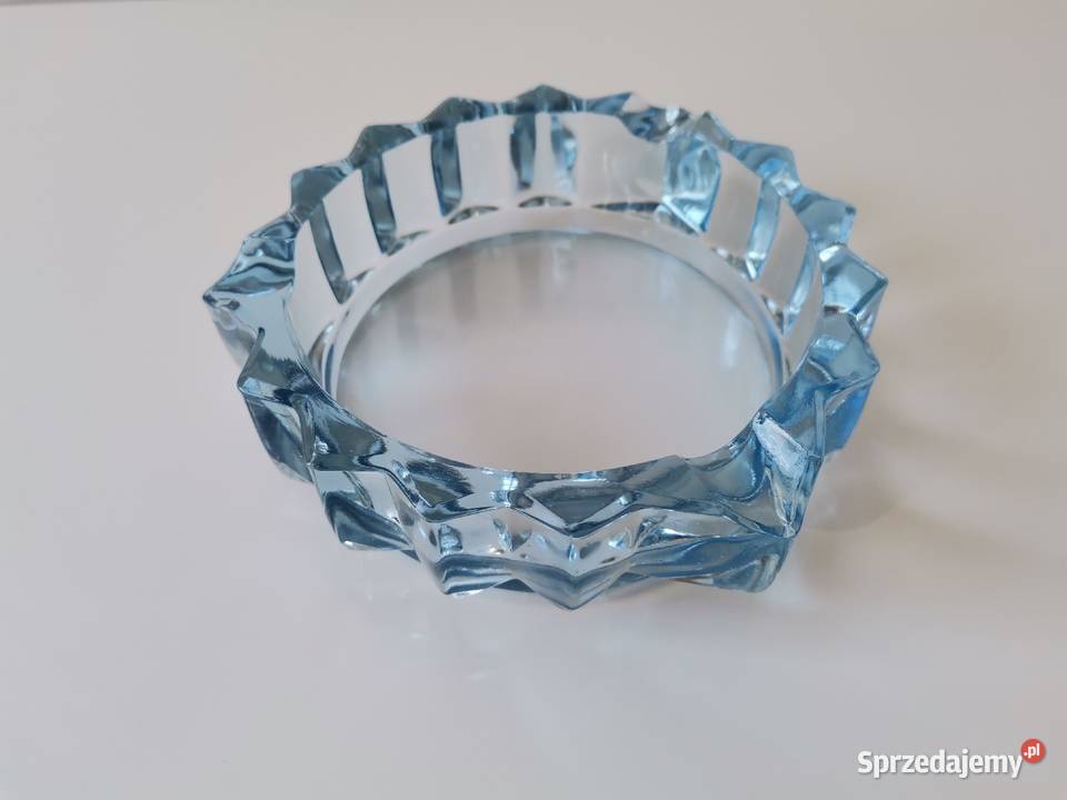 Stara duża nieużywana niebieska popielniczka Katowice