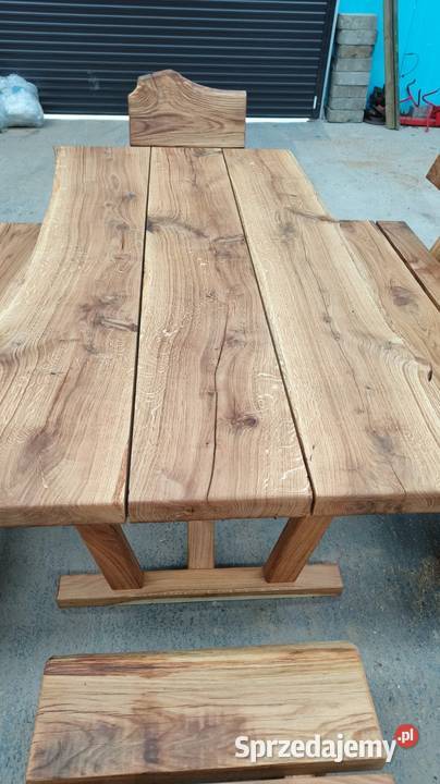 Meble ogrodowe tarasowe dąb biesiadne masywne inny kolor Starachowice
