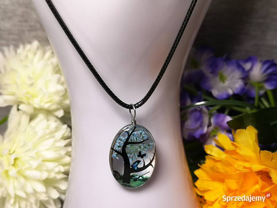 Naszyjnik ze szklanym wisiorkiem świętokrzyskie Kielce sprzedam