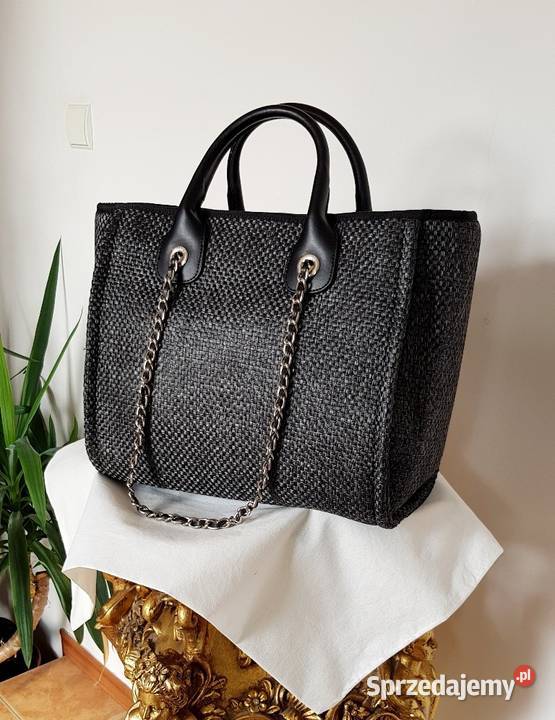 TOREBKA CHANEL KUFER CC CHANELKA A4 CZARNA SZARA Torby i torebki kujawsko-pomorskie sprzedam