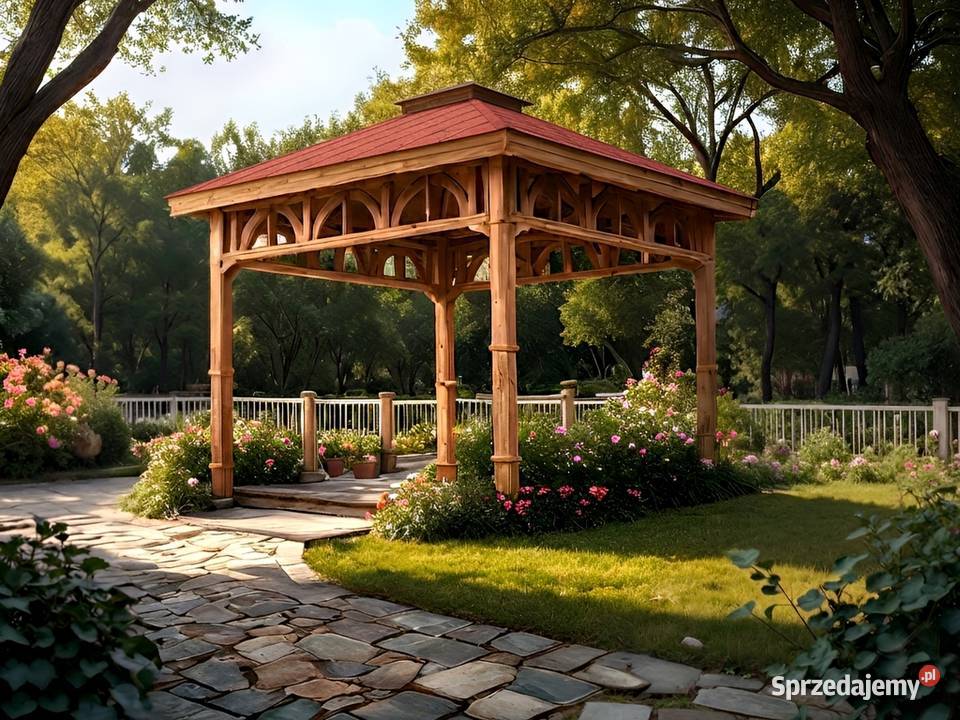 ALTANA 6 3x3m Eleganckie Półokrągłe Podpory Architektura ogrodowa Parzymiechy