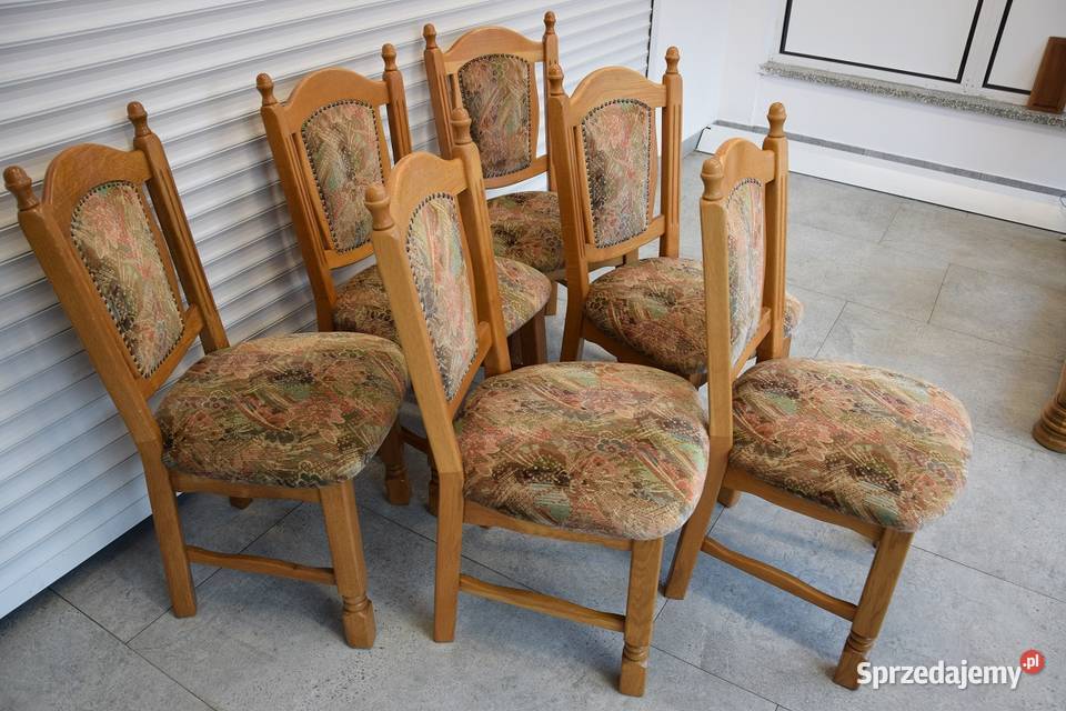 krzesła dębowe 6 sztuk super stan Olsztyn