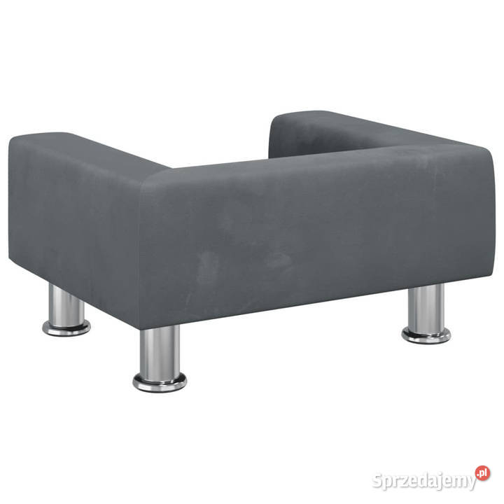 Sofa dzieci ciemnoszara 50x40x265 aksamitna mazowieckie Warszawa