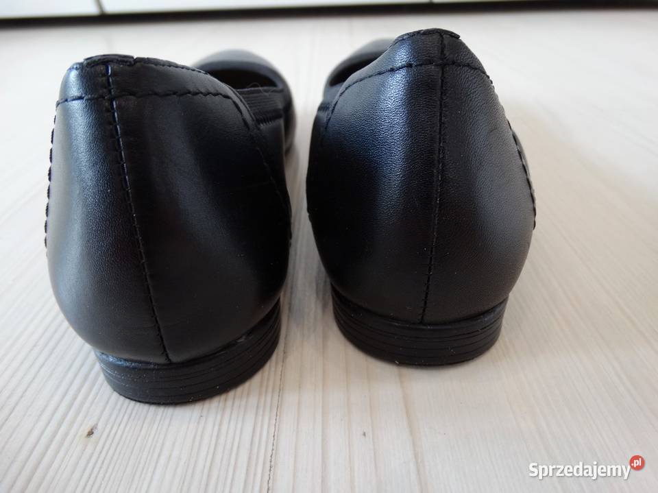 Buty Skórzane Skóra Naturalna Półbuty Baleriny Łomża