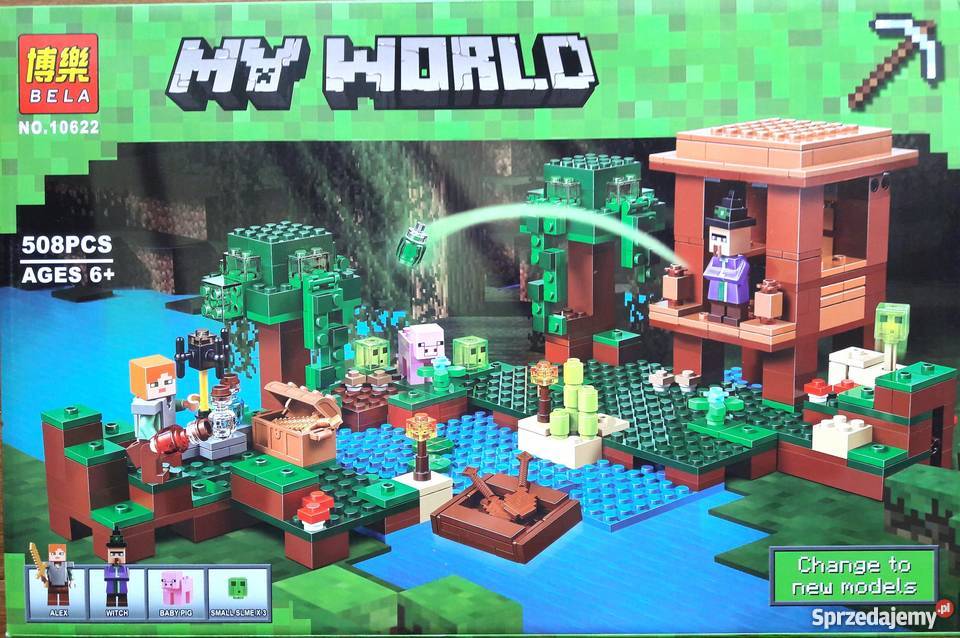 Klocki MINECRAFT Chatka Czarownicy 508 elementów Papier