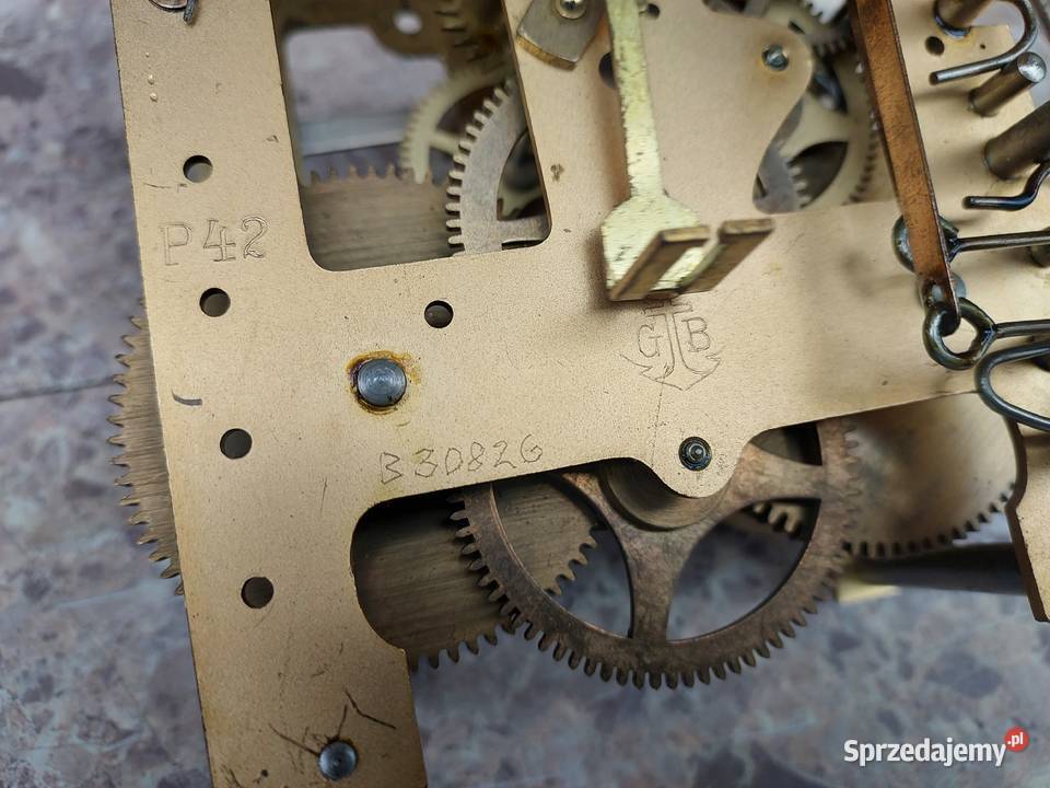 746 Mechanizm zegara ściennego Gustav Becker GB Tczew