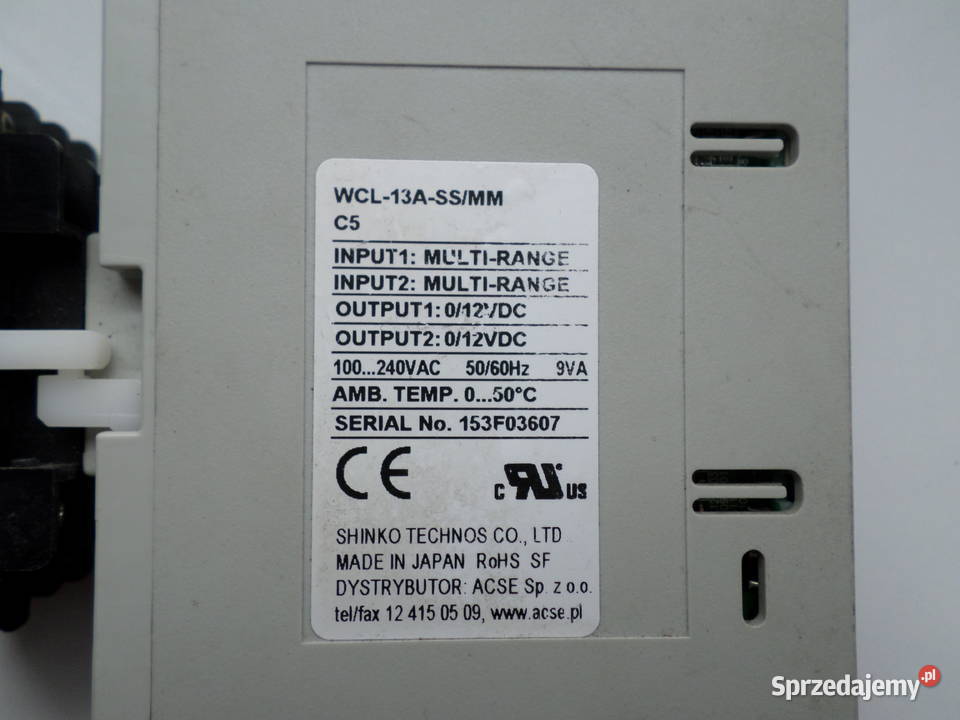 Regulator temperatury i procesu Shinko WCL 13 pomorskie