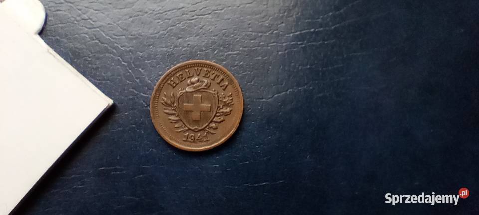 Stare monety 1 rappen 1941 Szwajcaria Lesko