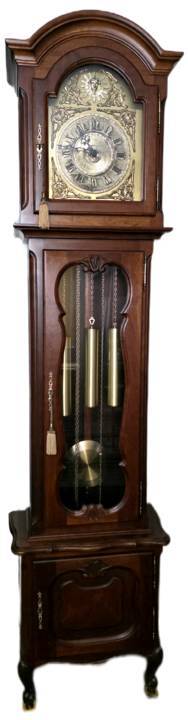 Stojący zegar kwadransowy mahoń mosiądz Wałbrzych sprzedam