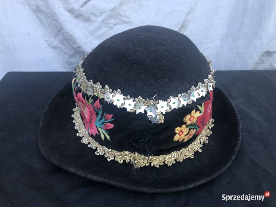 Kapelusz Łowicki zabytkowy Stroj Łowicki