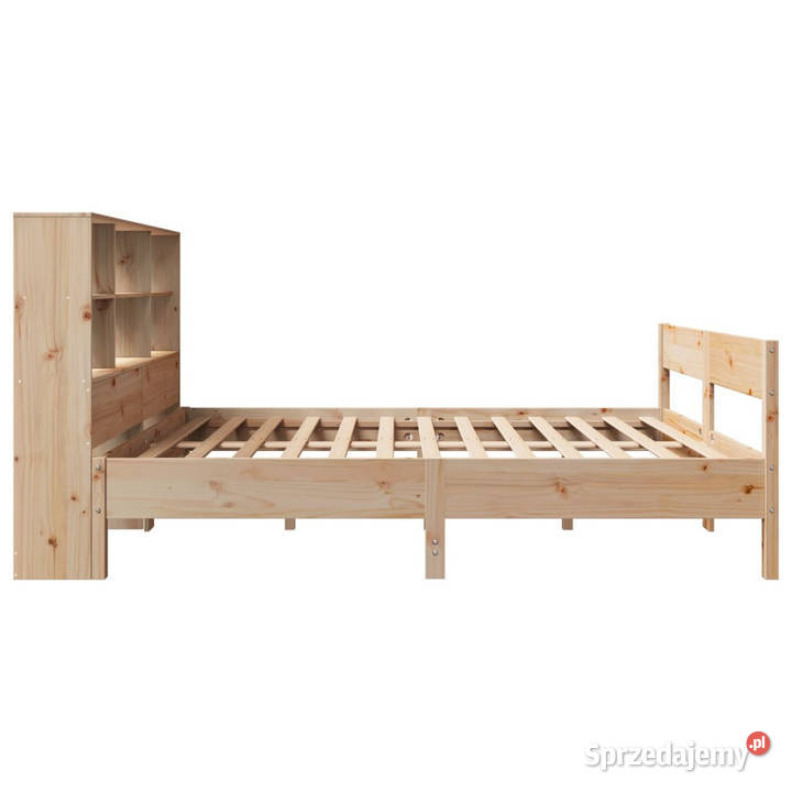 Łóżko z regałem bez materaca sosnowe 140x190 218cm Łóżka mazowieckie Warszawa
