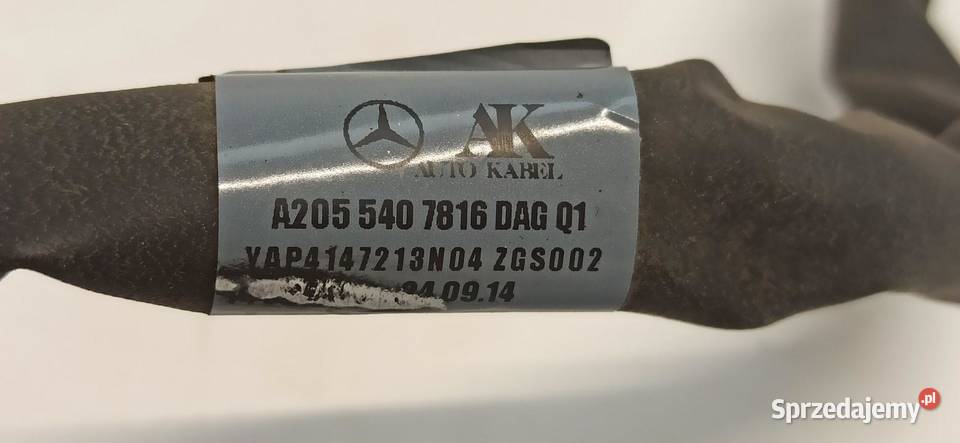MERCEDES W205 PRZEWÓD KLEMA MINUSOWY A2055407816 osobowe Układ elektryczny, zapłon sprzedam