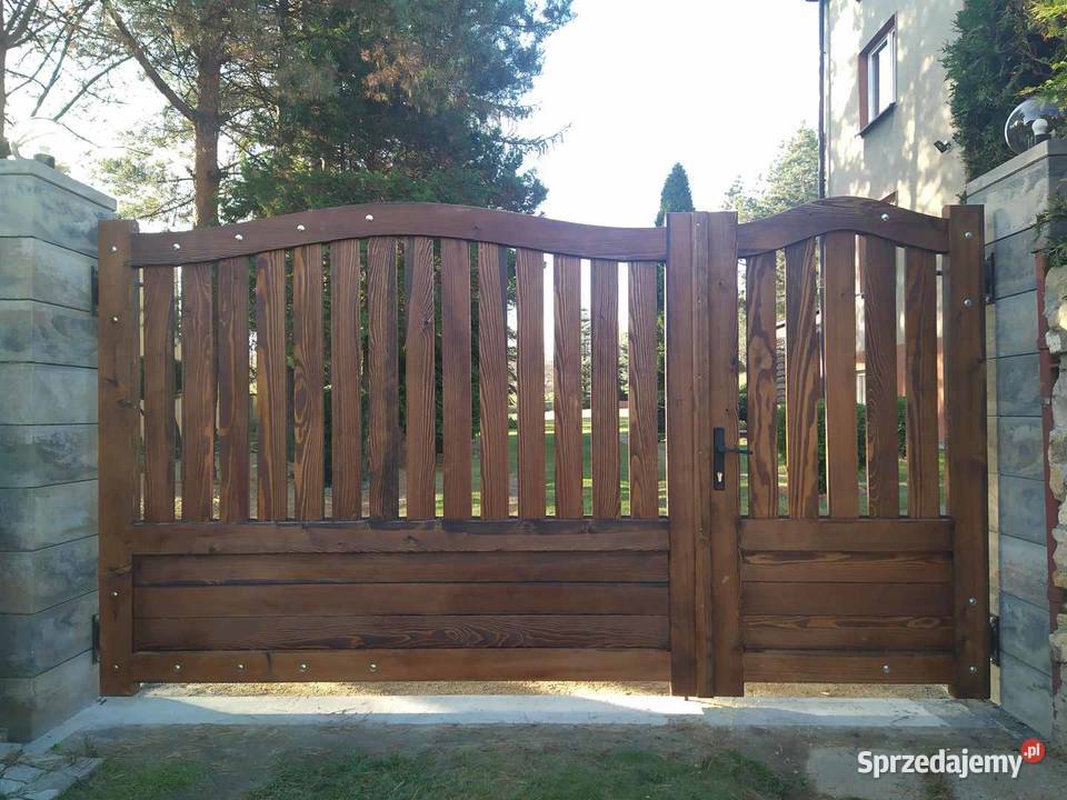Brama drewniana Furtka Bramofurtka Stanpor skrzydłowa Stalowa Wola