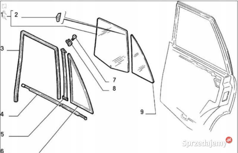 SZYBA TRÓJKĄT DRZWI TYLNYCH LANCIA DEDRA 8994 lubelskie
