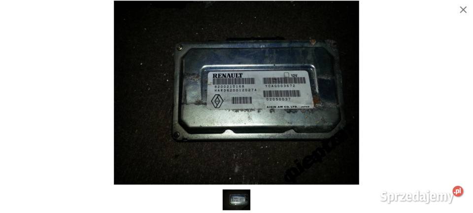 sterownik skrzyni 8200210168 renault vel satis