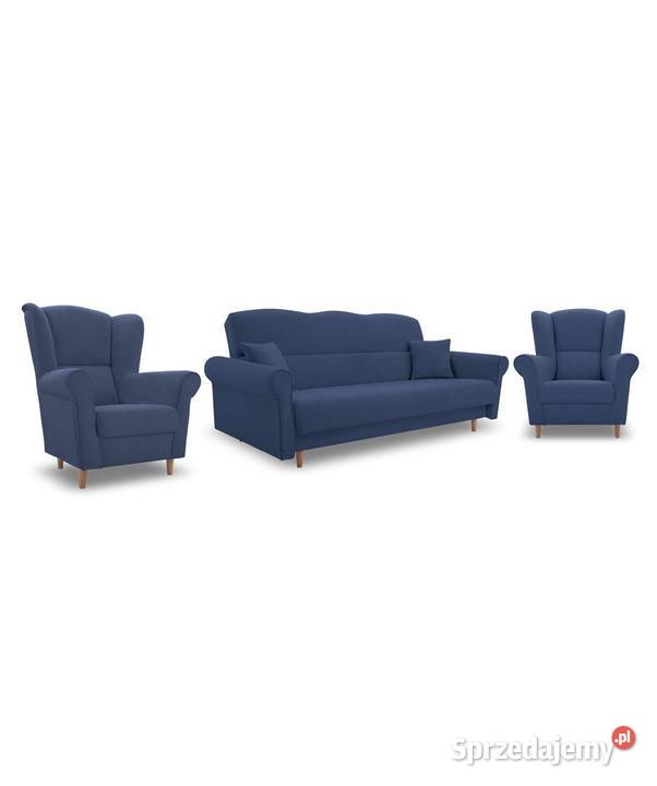 Zestaw loft kanapa sofa 2 fotele podnóżek Toruń