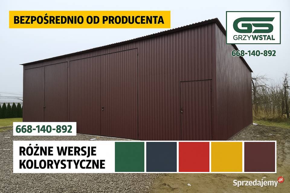 Brązowy GarażWiata Blaszana Magazyn Magazyn Hala Legnica
