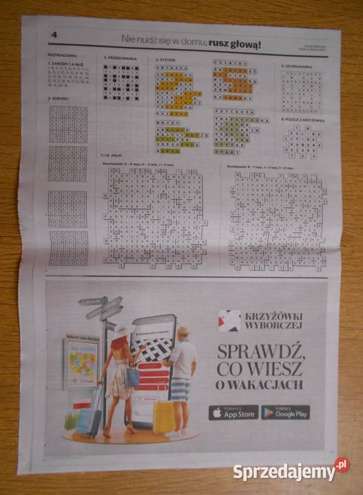 Krzyżówki Wyborczej Rusz głową Gazeta Wyborcza miękka lubelskie Parczew