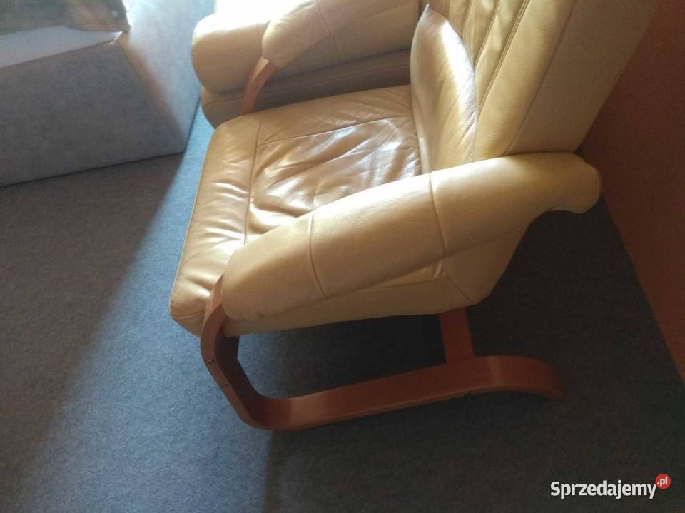 Komplet wypoczynkowy z naturalnej skóry