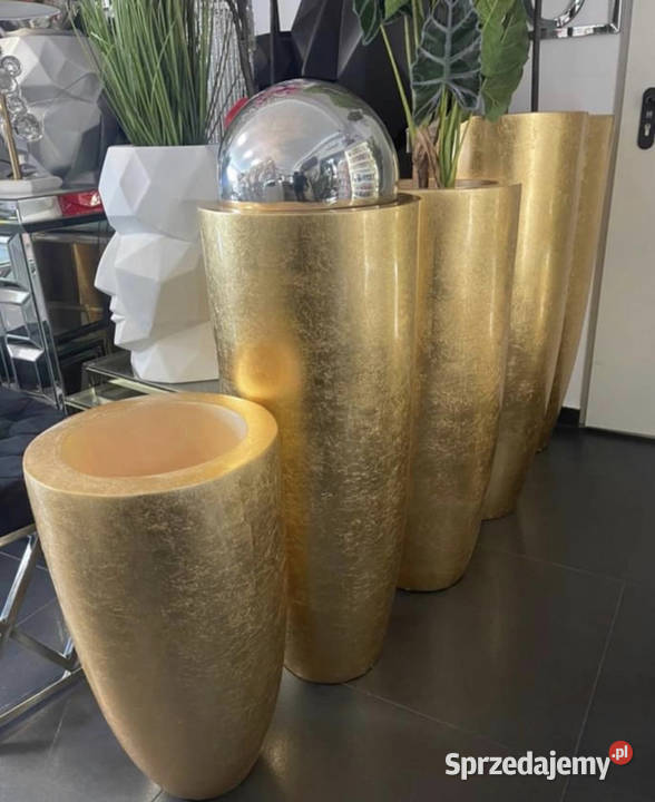 Złota donica Glamour Premium 105 Golkowice