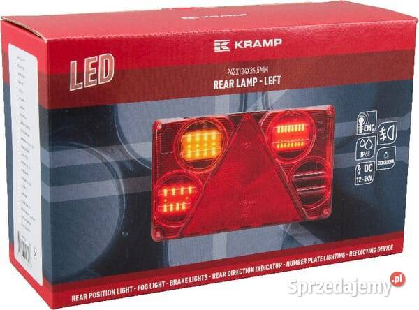 Lampa tylna zespolona LED lewa prostokątna 1224V małopolskie