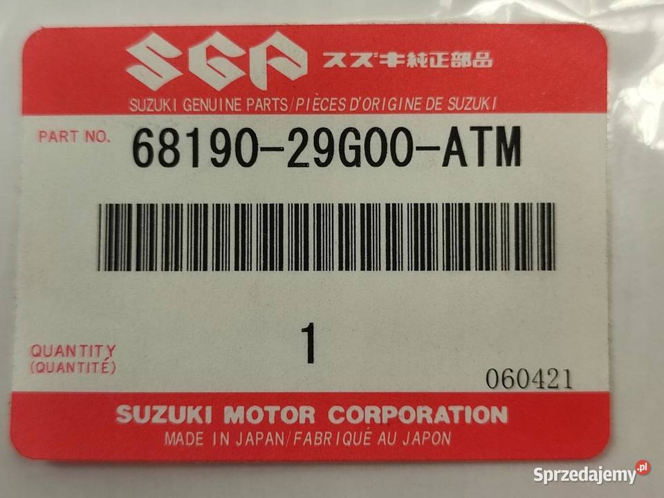 NAKLEJKA NA PRAWY BOCZEK SUZUKI GSXR600 0405 Motoryzacja lubelskie