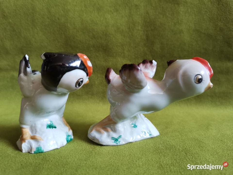 Stare figurki porcelanowe Kurczak 2 sztuki śląskie sprzedam