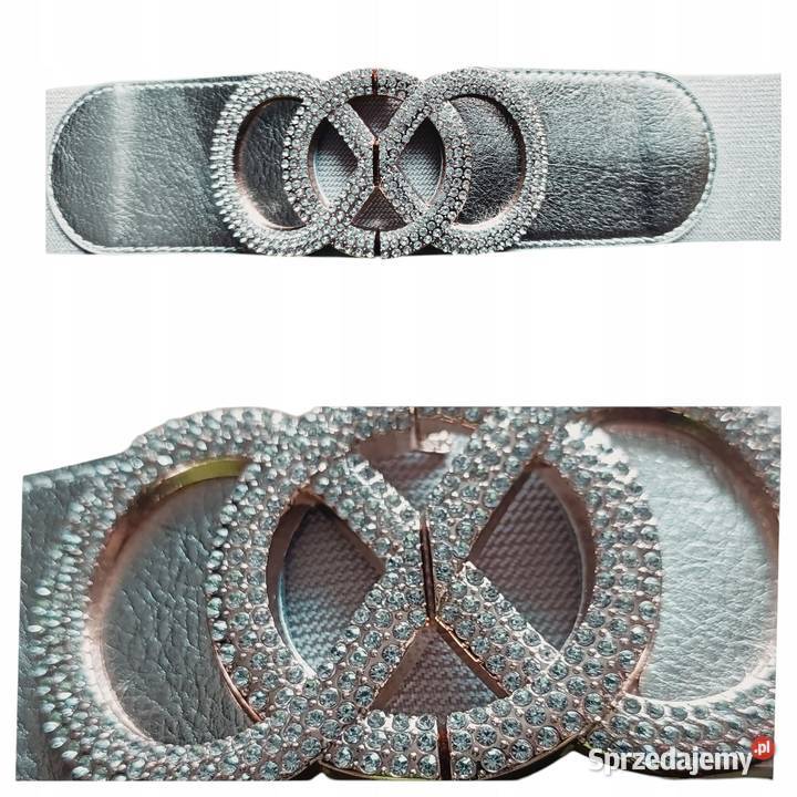 Pasek DamskiGUMA OZDOBNA BIŻUTERIA cekiny Wieluń